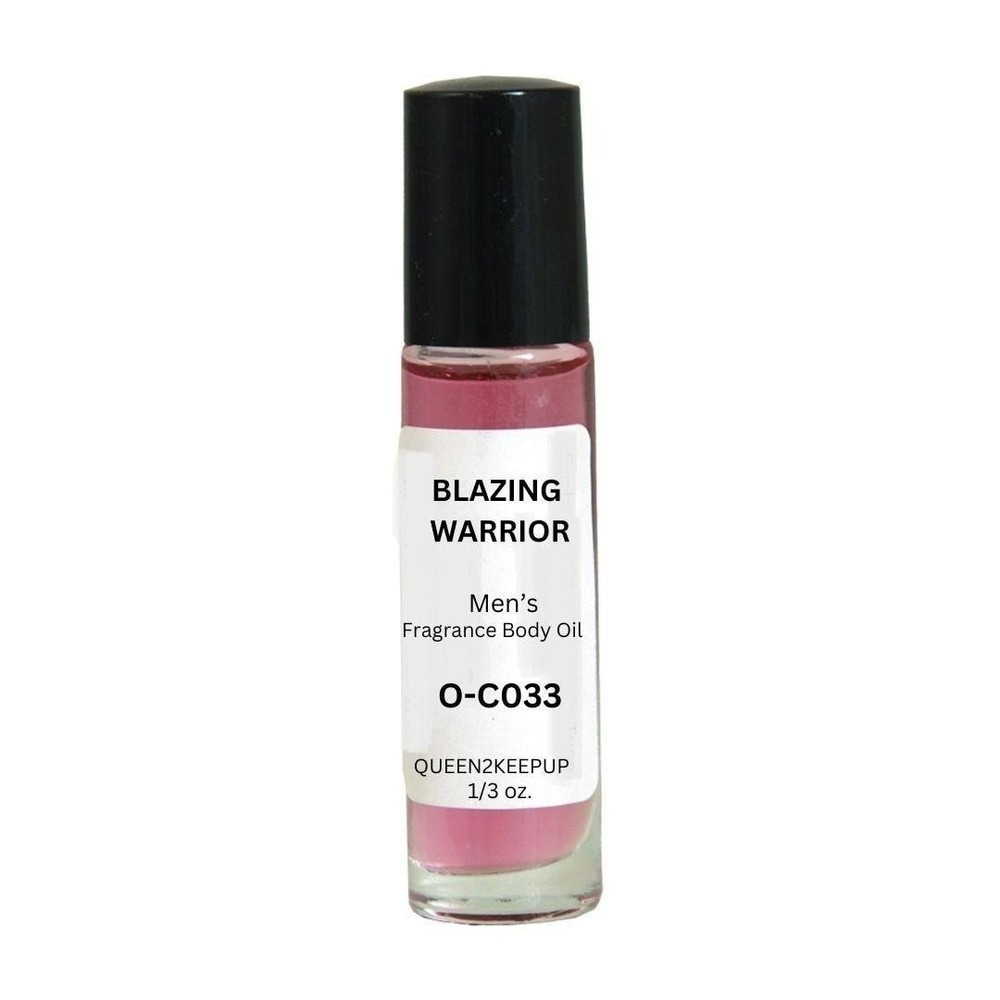 Blazing Warrior Men's Body Oil 10 ml Fragrance All Natural 1/3 oz Roll-On Scent